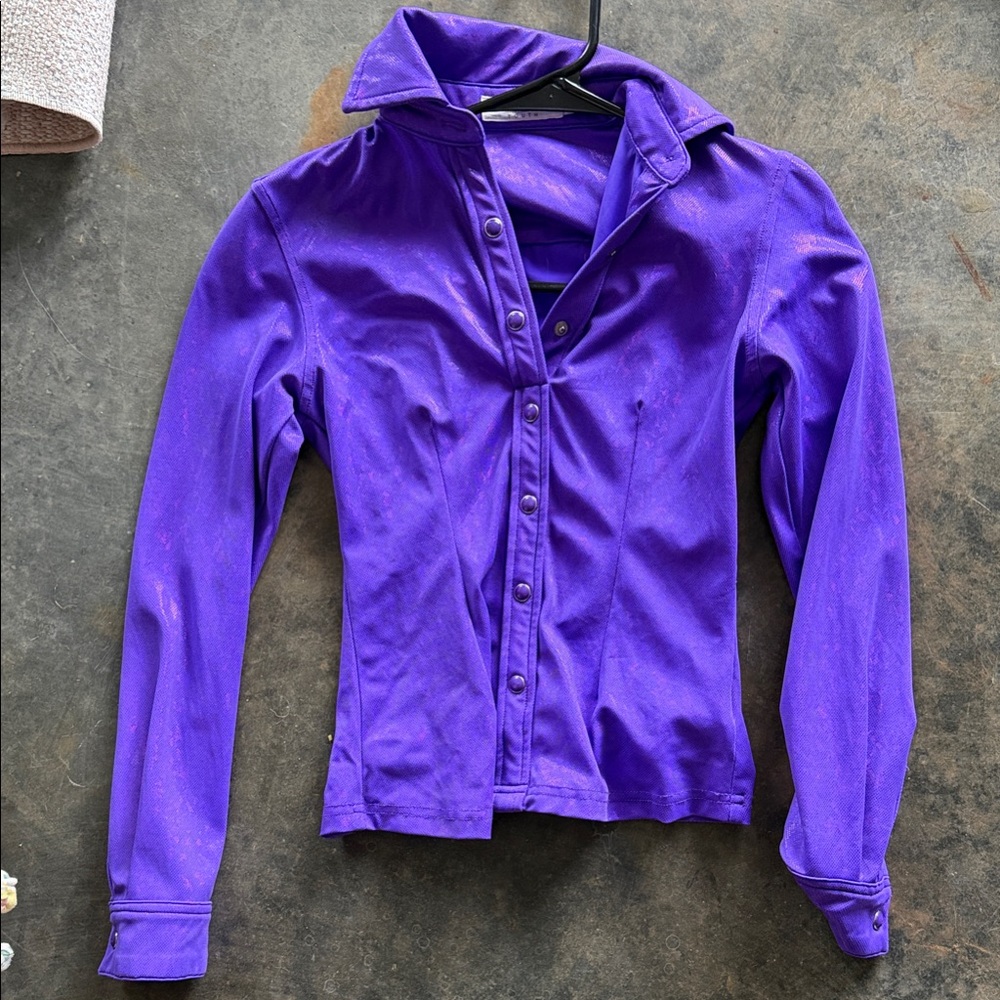 Chic Purple Button-Up Shirt
